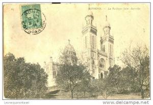 cartolina postale hippone la basilique saint-augustin viaggiata