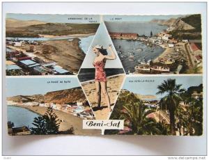 cpsm, carte photo, très belle carte, multivue, Béni Saf