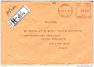 Lettre recommandée d´Algérie , EMA Beni-Saf