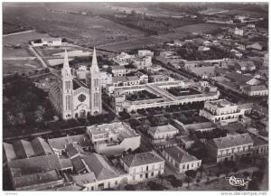 AFRIQUE,AFRICA,Algérie,ai n témouchent,oran,beni saf,photo aerienne combier et delvert,église,mosquée,sy nagogue