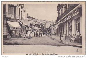 Street View, Cafe De La Paix, Restaurant, Rue De La Republique, Beni-Saf, Algeria, Africa, 1910-1920s
