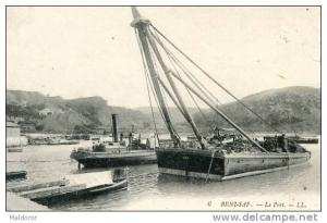 A3  ALGERIE BENI SAF  DRAGUE (marie salope) VAPEUR au port  N° 6 de L.L. AFRIQUE