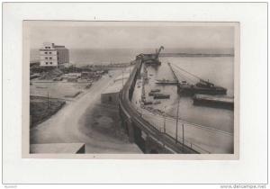 Algérie Beni-Saf N° 8 vue sur le Port grues ligne de chemin de fer entrepôt bâtiment bateaux belle carte écrite en 1947