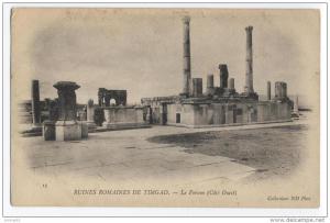 CARTE POSTALE ANCIENNE - RUINES ROMAINES DE TIMGAD - ALGERIE