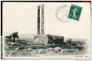 63605 - 1 TP, tarif  5 c, cad type A TIMGAD CONSTANTINE  3 1910 SUP