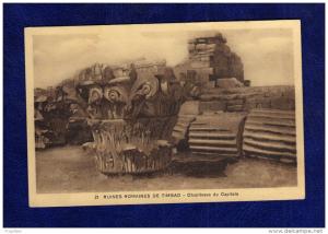 ALGERIE / ALGERIEN   Timgad    Ruines Romaines  Chapiteaux du Capitole