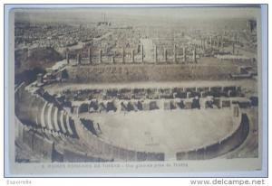 C. Postale  ALGERIE - TIMGAD - Ruines romaines, vue générale prise du théâtre