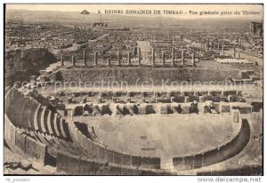 dg21277 Timgad Ruines Romaines Vue generale prise du Theatre Kat. Algerien