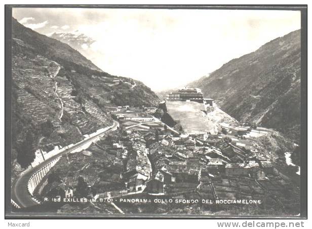 Q3091 EXILLES PANORAMA COLLO SFONDO DEL ROCCIAMELONE