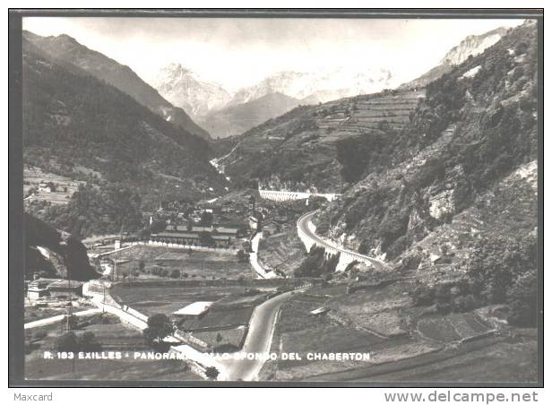 Q3083 EXILLES PANORAMA COLLO SFONDO DEL CHABERTON