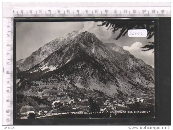 S09912 CLAVIERE PANORAMA GENERALE COLLO SFONDO DEL CHABERTON