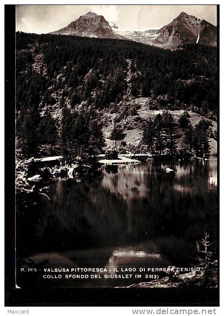 B1457 VENAUS VENALZIO VALLE SUSA PITTORESCA IL LAGO DI FERRERA CENISIO COLLO SFONDO DEL GIUSALET