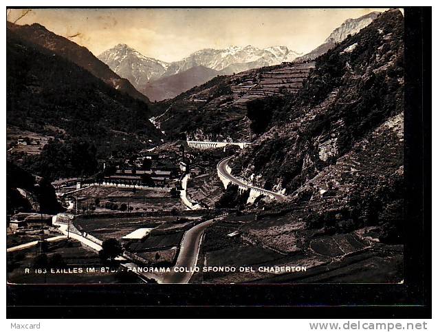 B1414 EXILLES PANORAMA COLLO SFONDO DEL CHABERTON