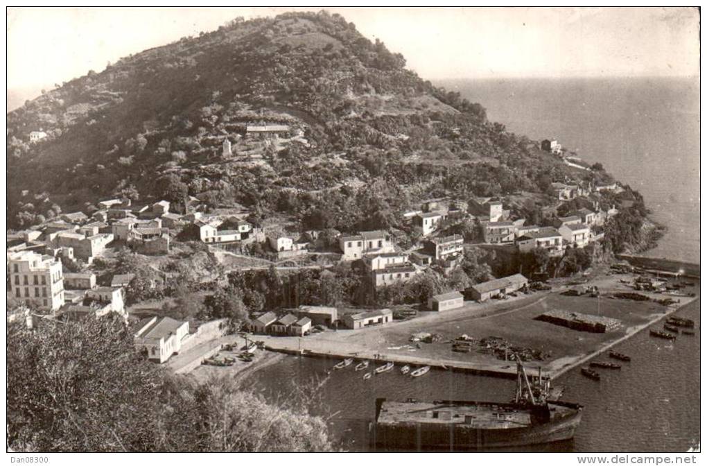 ALGERIE COLLO LA PRESQU'ILE ET LE PORT CPSM CIRCULEE 1955