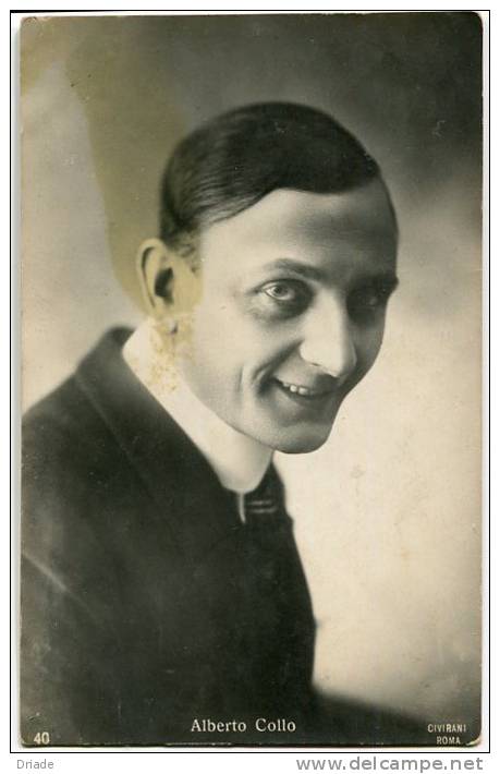 CARTOLINA FORMATO PICCOLO ALBERTO COLLO ATTORE CINEMA