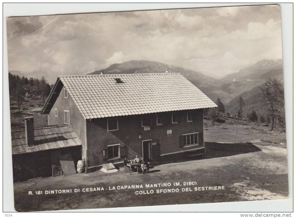 cpsm italie piemonte   dintorni di cesana la capanna mantino collo sfondo del sestriere