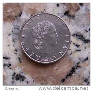 MONETE DA 50 LIRE ITALIA DEL 1991 - CON ROMBO SOTTO IL COLLO IN FDC -