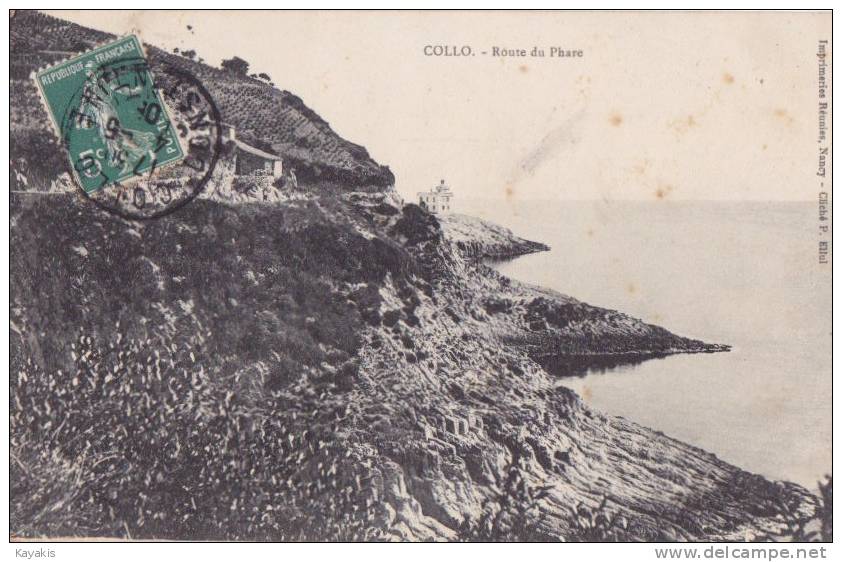 j - Cpa Algérie - COLLO - Route du Phare