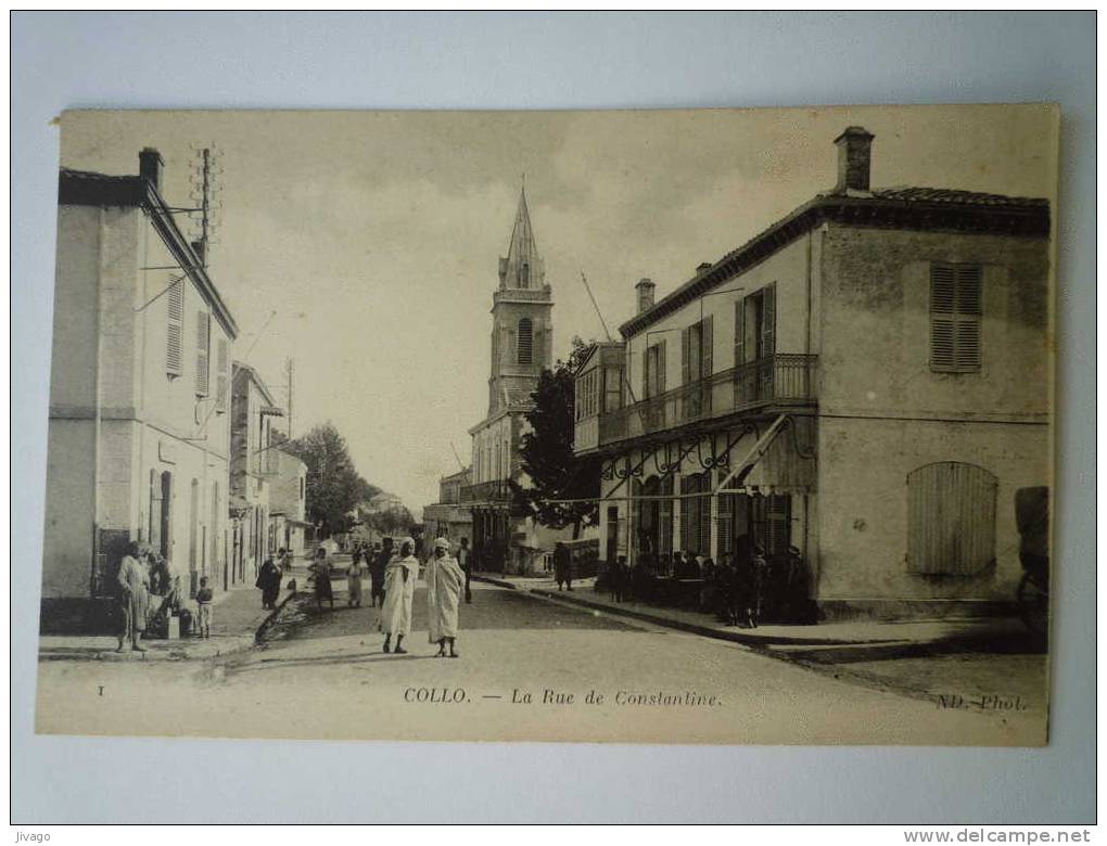 ALGERIE    COLLO  -  La  RUE  de  CONSTANTINE  -  Carte animée