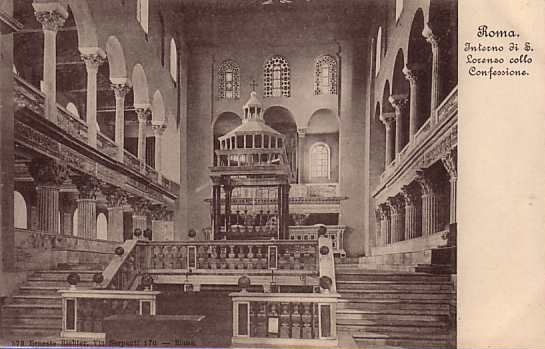 ROME ** ROMA **  INTERNO DI S LORENZO COLLO CONFESSIONE