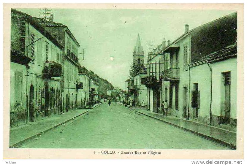 AFRIQUE. ALGERIE. COLLO. Vue sur La Grande Rue et L'Eglise.