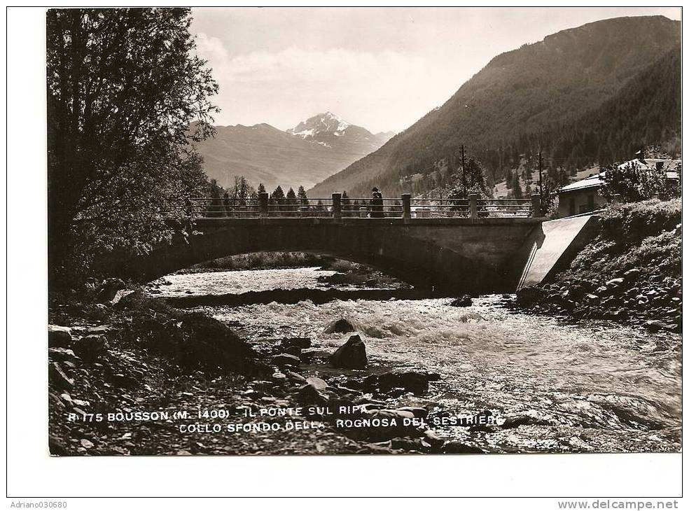 bousson frazione di cesana torinese il ponte sul ripa collo sfondo della rognosa del sestriere