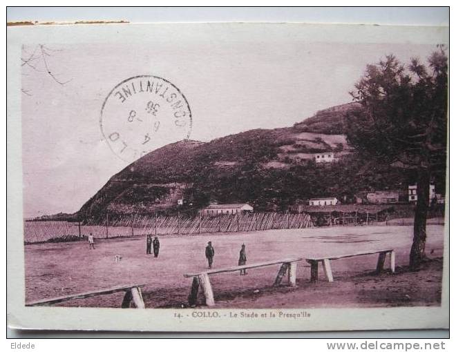 Stade Collo Algerie 14 Le Stade et la Presqu ile Timbrée Collo 1936