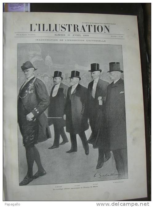 L’ILLUSTRATION 2982 INAUGURATION DE L’EXPOSITION UNIVERSELLE/ BASILIQUE HIPPONE  ALGERIE 21 avril 1900