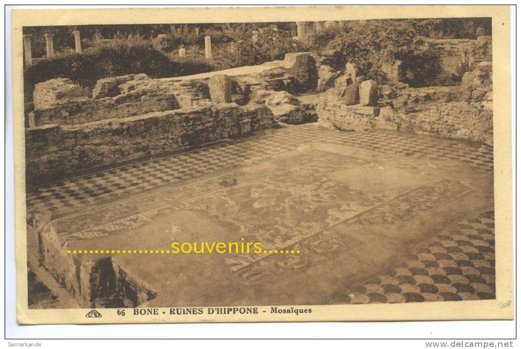 CPA  ALGERIE BONE  Ruines d' Hippone , mosaiques - ** prix nets **