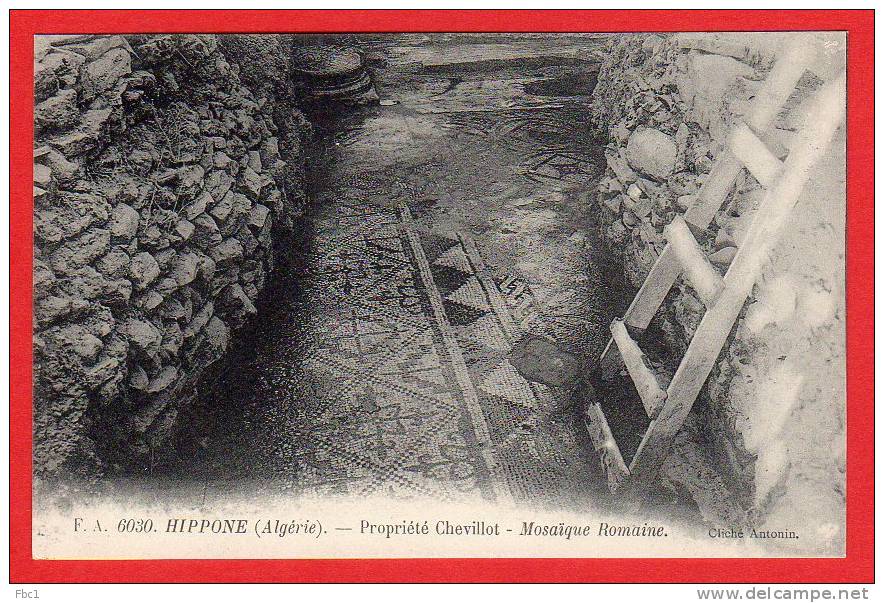 CPA Algérie - Hippone - Propriété Chevillot - Mosaique Romaine