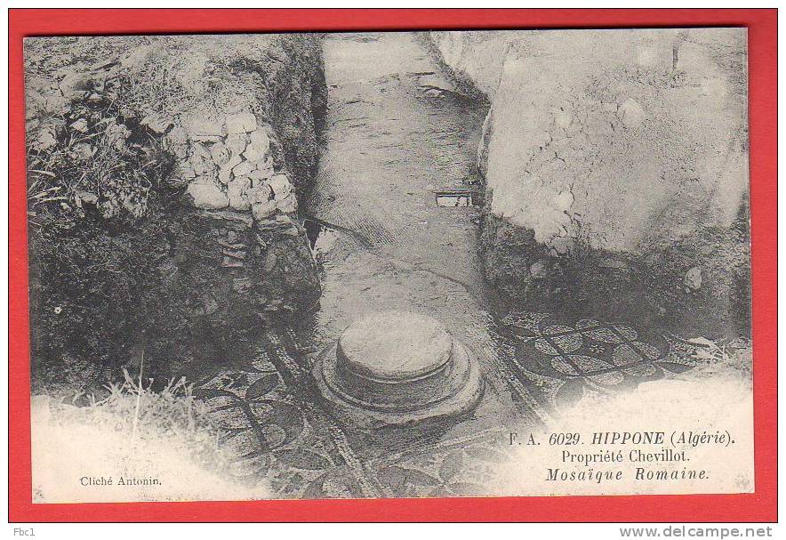 CPA Algérie - Hippone - Propriété Chevillot - Mosaique Romaine