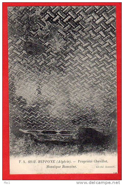 CPA Algérie - Hippone - Propriété Chevillot - Mosaique Romaine