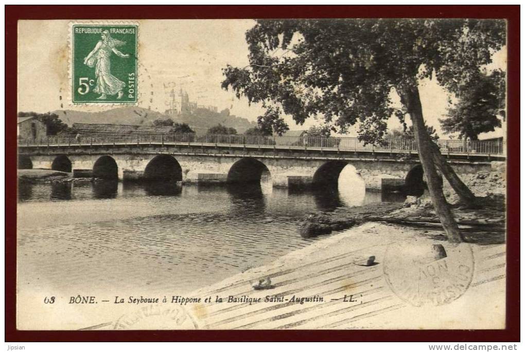 Cpa Algérie Bône  la Seyhouse à Hippone  et la basilique  Saint Augustin   RAM10