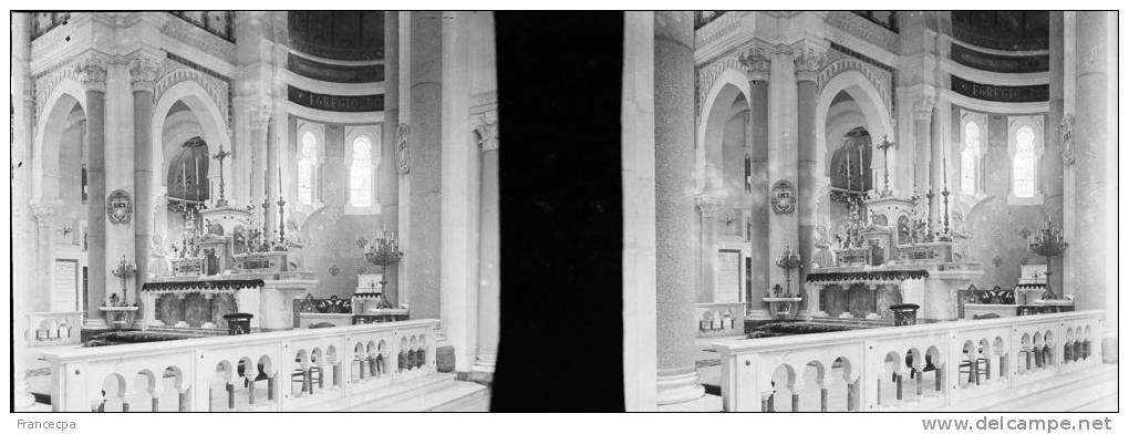Plaque Photo Stéréo - PN 0119 - ALGERIE - BÔNE - HIPPONE - Basilique Saint Augustin - L'Autel