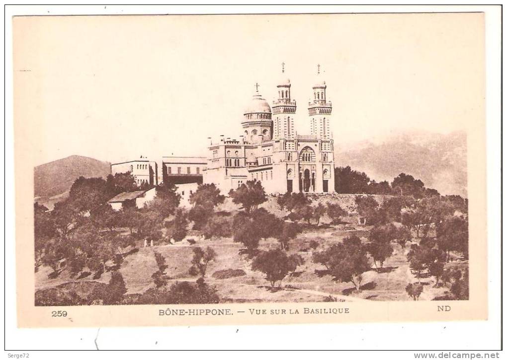 belle carte sépia 259   BONE.HIPPONE.   VUE SUR LA BASILIQUE