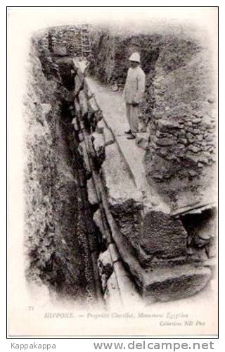 cpa Hippone Annaba Algérie fouille propriété chevillot monument egyptien ND