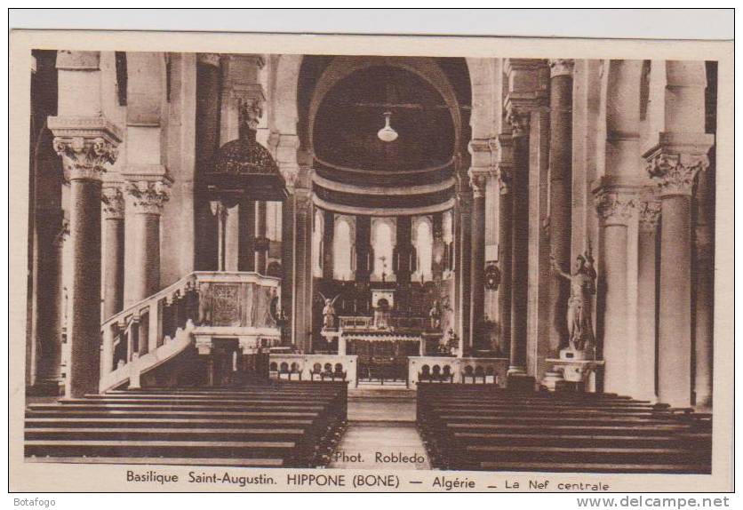 CPM  BONE BASILIQUE ST AUGUSTIN, HIPPONE, LA NEF CENTRALE
