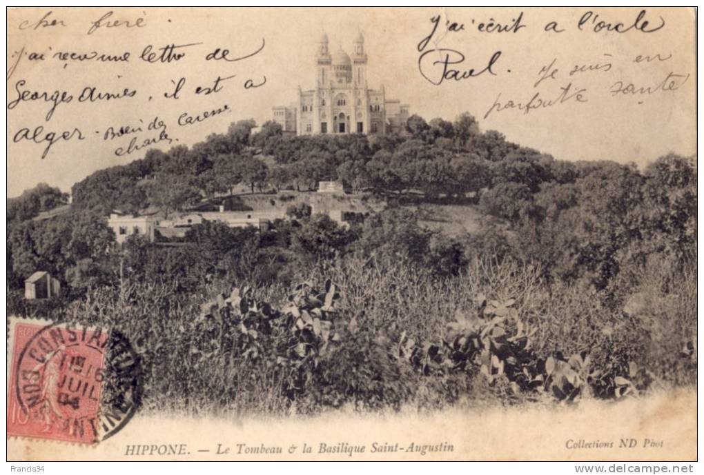 CPA - Hippone - Le tombeau et la basilique St Augustin