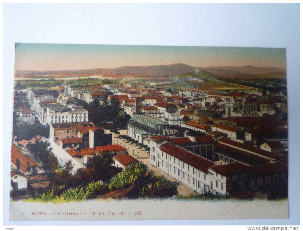 ALGERIE    BÔNE-HIPPONE  -  Panorama de la  VILLE   -  Carte couleur