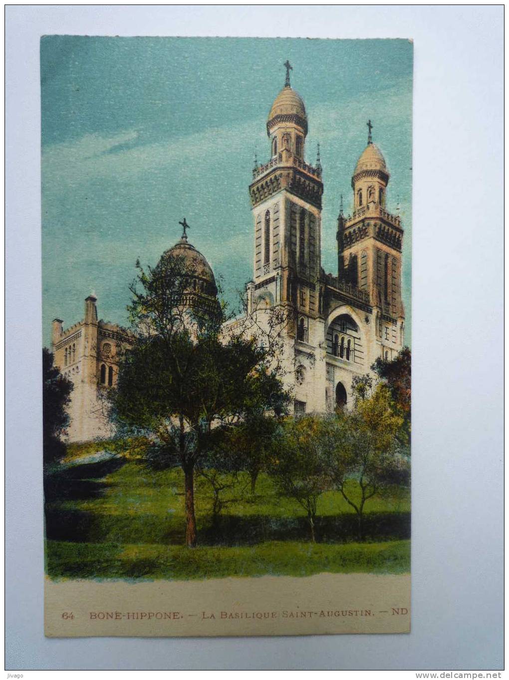 ALGERIE    BÔNE-HIPPONE  -  La Basilique St-Augustin   -  Carte couleur