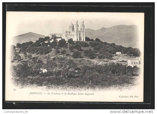 CPA Hippone, Le Tombeau & la Basilique Saint-Augustin