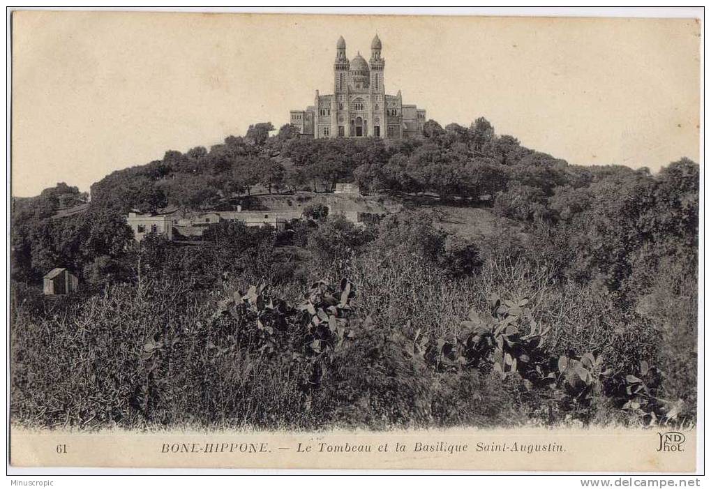 CPA Algérie - Bone Hippone - Le Tombeau et la Basilique Saint Augustin