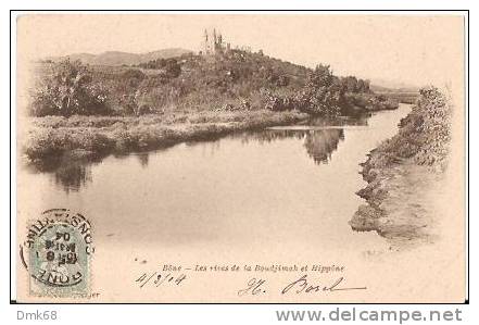 ALGER - CPA - ALGÉRIE - ALGERIA - BONE - LES RIVES DE LA BOUDJIMAH ET HIPPONE -1904
