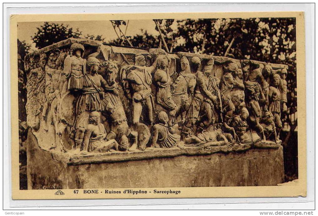 I5 - ALGERIE - BONE - ruines d'Hippône - sarcophage