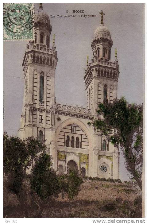 ALGERIE BONE La Cathédrale d'Hippone cpa couleur