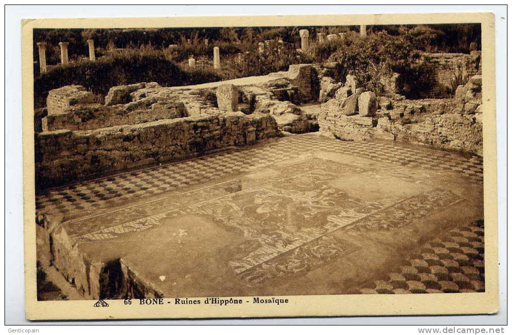 I5 - ALGERIE - BONE - ruines d'Hippône - Mosaïque