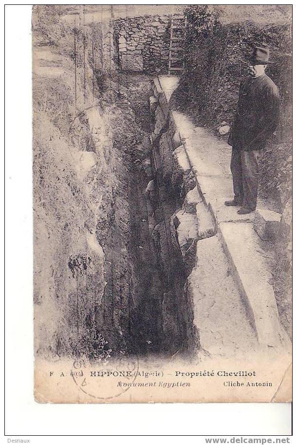 ALGERIE , HIPPONE , PROPRIETE CHEVILLOT , MONUMENT EGYPTIEN