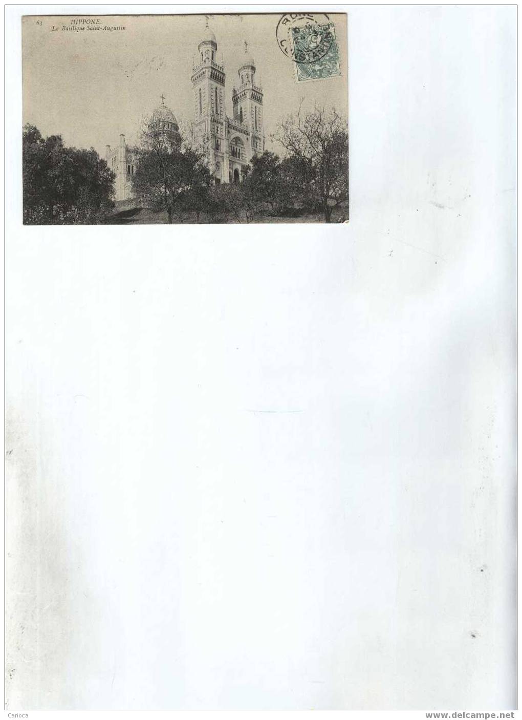 CP ALGERIE HIPPONE BASILIQUE ST AUGUSTIN EN 1907