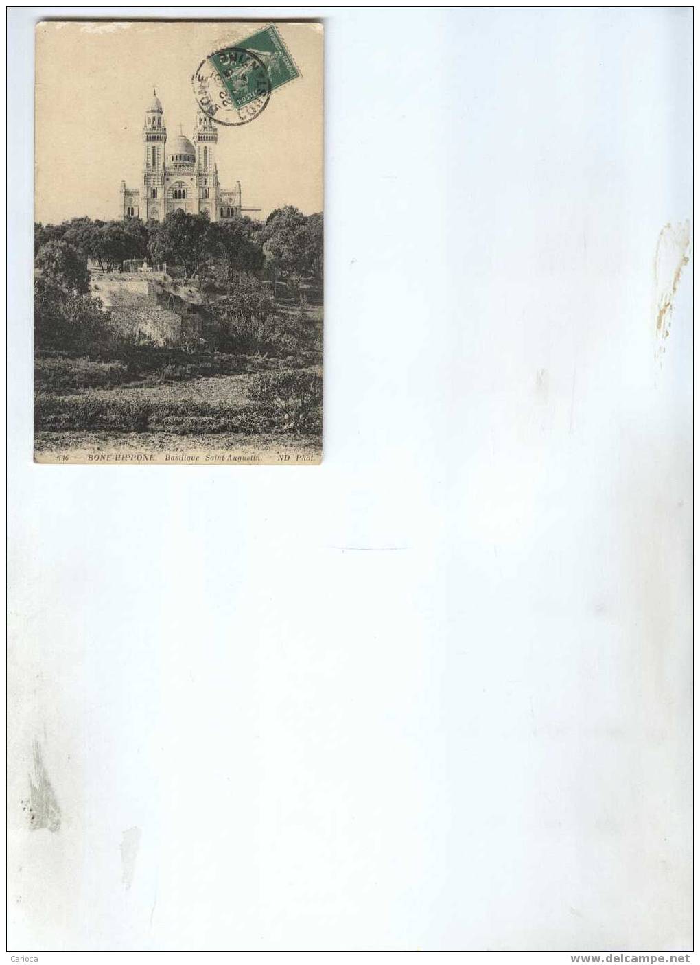 CP ALGERIE BONE HIPPONE BASILIQUE ST AUGUSTIN EN 1914
