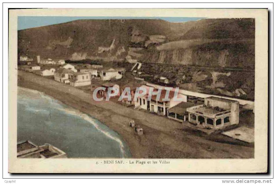 CPA Algerie Beni Saf La plage et les villas